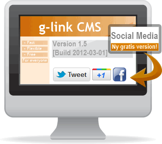 Læs mere om g-link CMS og de sociale medier...